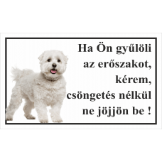 Kutyatábla | Máltai Selyemkutya | 25x15 cm