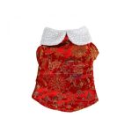 Kutyaruha Ázsiai Mintás Piros Kabát