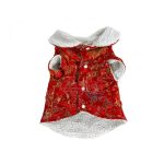 Kutyaruha Ázsiai Mintás Piros Kabát