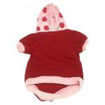 Kutyaruha Pöttyös Polárpulóver Piros