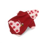 Kutyaruha Pöttyös Polárpulóver Piros