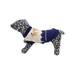 Kutyaruha Cili Festive Paws Kötött Kék