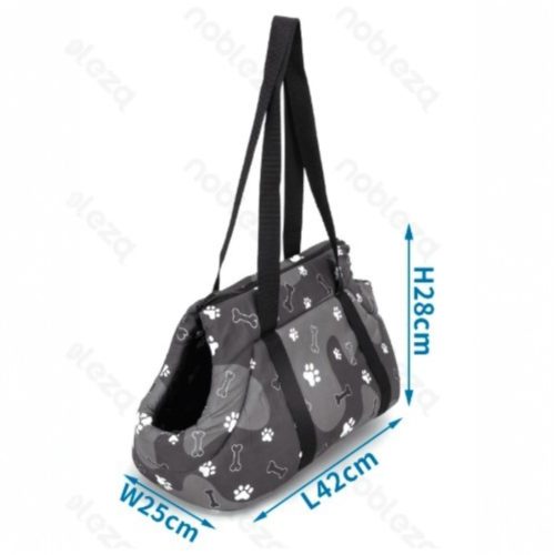 Nobleza Kutya Hordozó Táska Szürke Tappancsos M