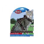 Trixie Macskahám (Mintás) Pórázzal (Több színben)