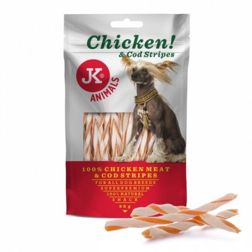 JK Animals | Jutalomfalat | Csirkehús és Tőkehal | 80g