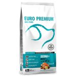 Euro Premium Medium Felnőtt Kutyatáp Derma+ Lazac & Burgonya 10 kg