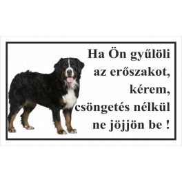 Kutyatábla Berni Pásztorkutya 25x15 cm