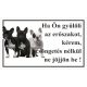 Kutyatábla Francia Bulldogok 25x15 cm