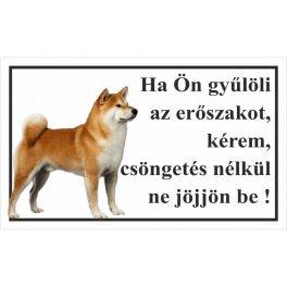 Kutyatábla Siba inu 25x15 cm