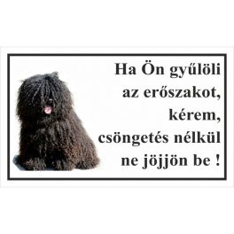 Kutyatábla Puli 25x15 cm