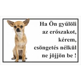 Kutyatábla Csivava 25x15 cm