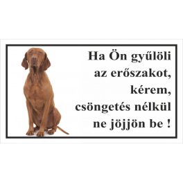 Kutyatábla Vizsla 25x15 cm