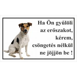 Kutyatábla Jack Russel 25x15 cm
