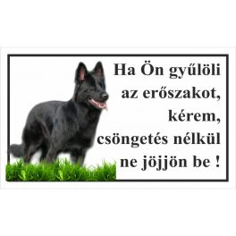 Kutyatábla Mudi 25x15 cm