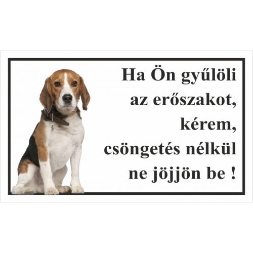 Kutyatábla | Beagle | 25x15 cm