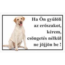 Kutyatábla Labrador 25x15 cm
