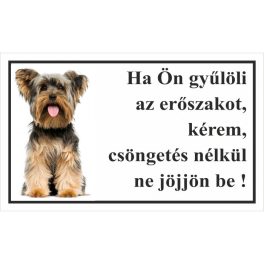 Kutyatábla Yorki 2 25x15 cm