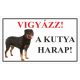 Kutyatábla Rottweiler 3 25x15 cm