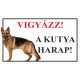 Kutyatábla Németjuhász 3 25x15 cm