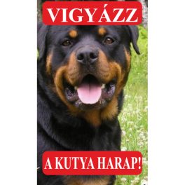 Kutyatábla Rottweiler 4 25x15 cm