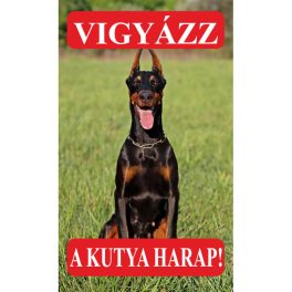 Kutyatábla Dobermann 5 25x15 cm