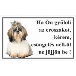 Kutyatábla Si-cu 25x15 cm