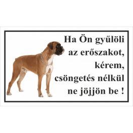 Kutyatábla Boxer 2 25x15 cm
