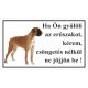 Kutyatábla Boxer 2 25x15 cm