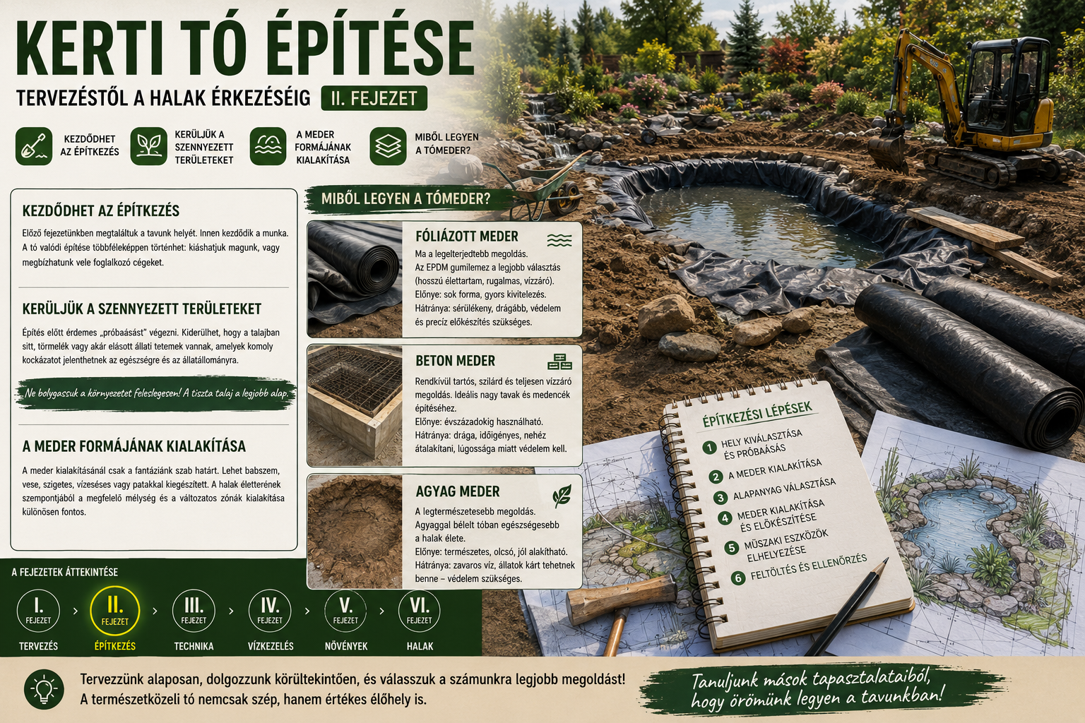 Kerti tó építése - II. fejezet